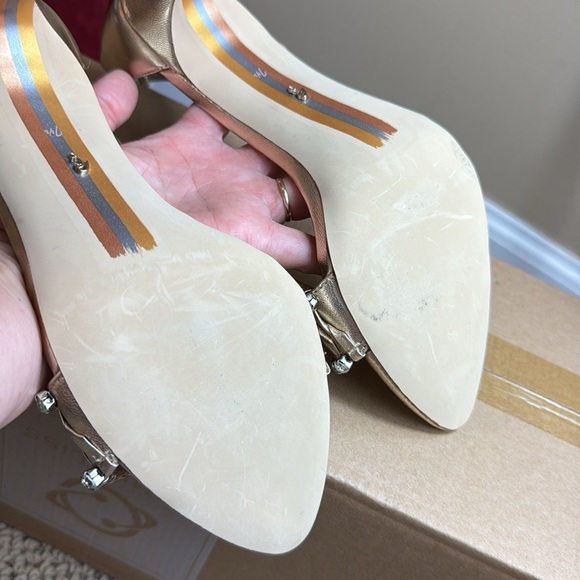 • Sam Edelman • Womens Evelynn Strappy Heel, Gold Leaf, Size 7.5 💛🤩 (In box!) - Picture 17 of 17
